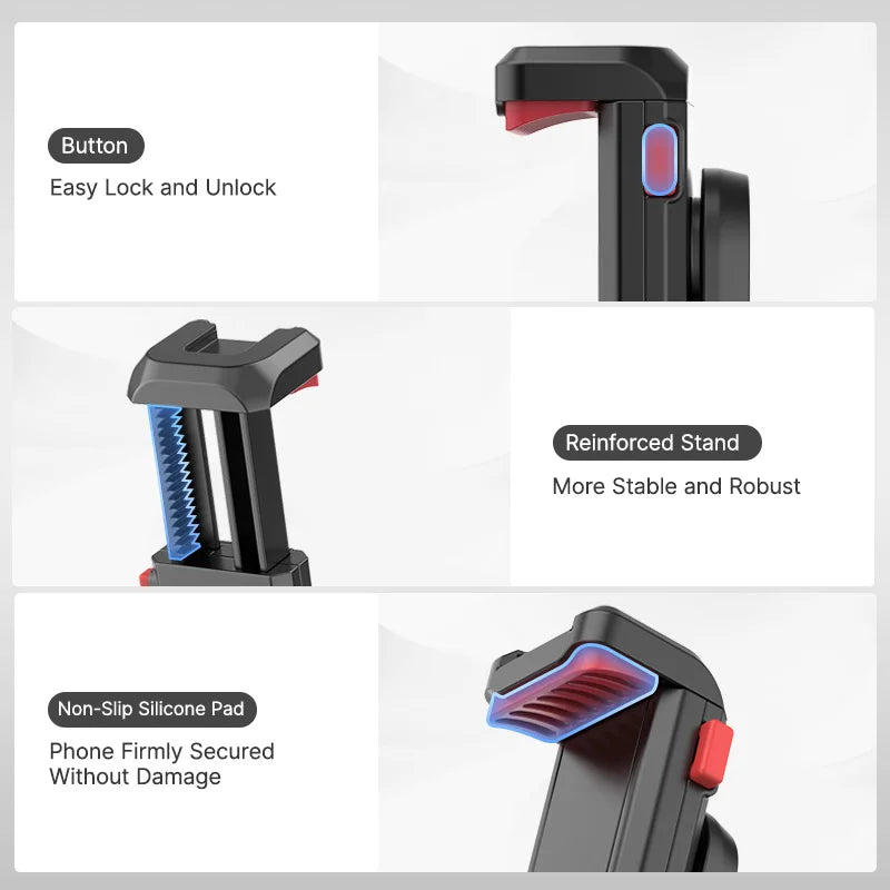 “360° Rotatable Phone Holder Tripod Mount for TikTok & Video Recording”