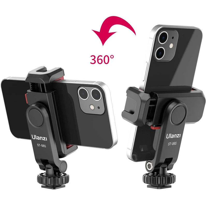 “360° Rotatable Phone Holder Tripod Mount for TikTok & Video Recording”